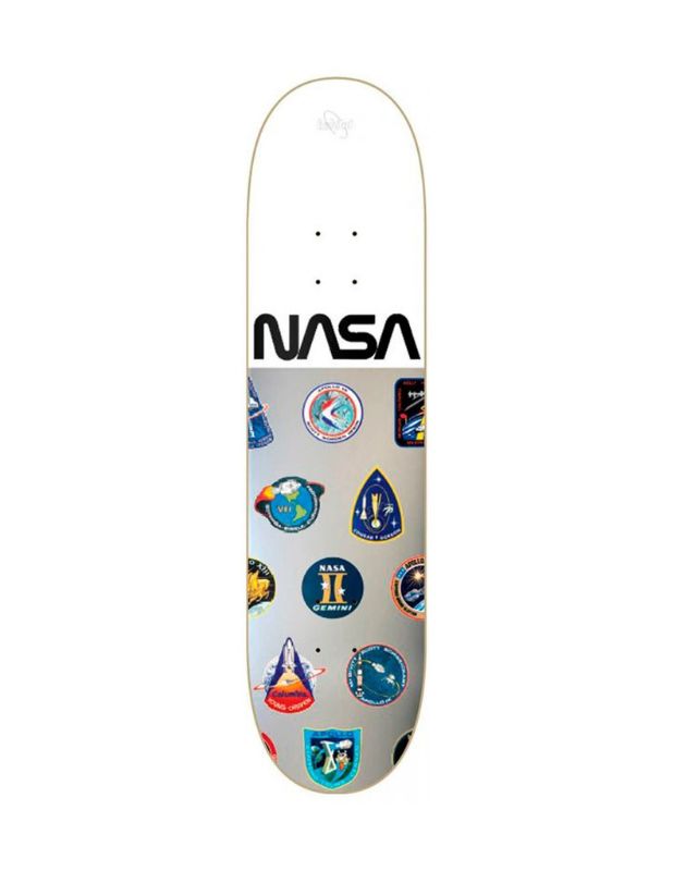 Tabla Skate Habitat x NASA Silver White Foil 8"