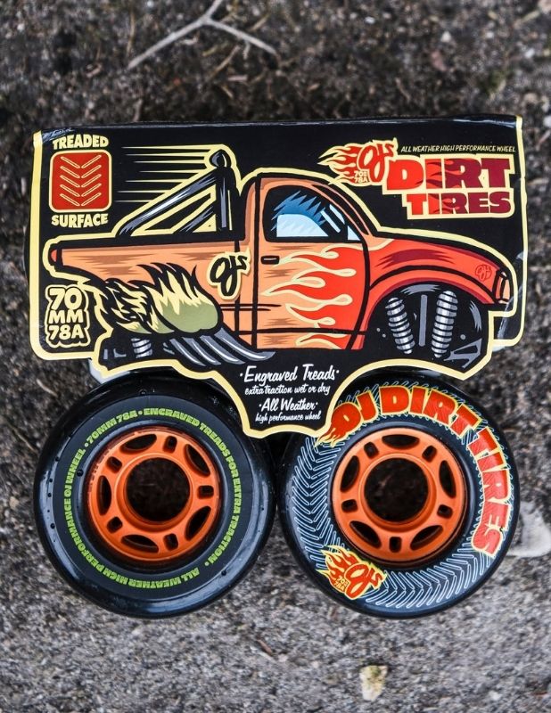 Ruedas Skate OJ Wheels Dirt Tires Thunder Juice Black 70mm 78A