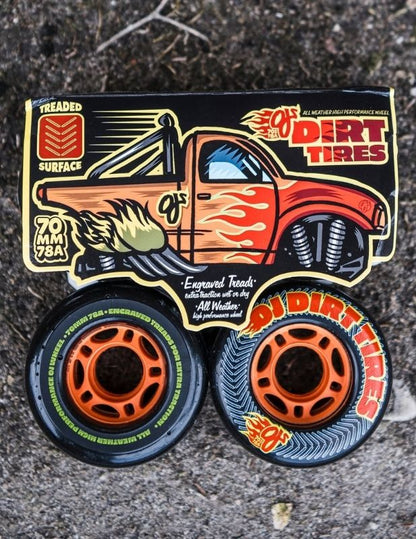 Ruedas Skate OJ Wheels Dirt Tires Thunder Juice Black 70mm 78A