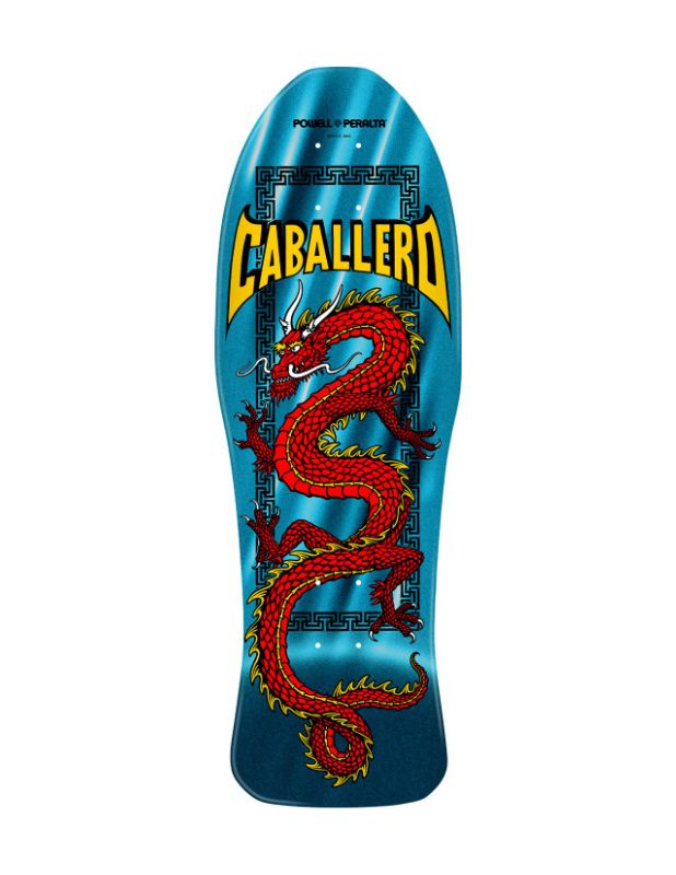 Powell Peralta Caballero Chinese Dragon Aqua Foil 10" Reissue Old School
