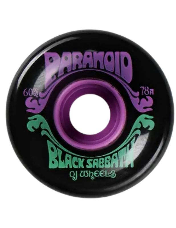 Ruedas Skate Oj Wheels Black Sabbath Paranoid Super Juice Negras 60mm 78A