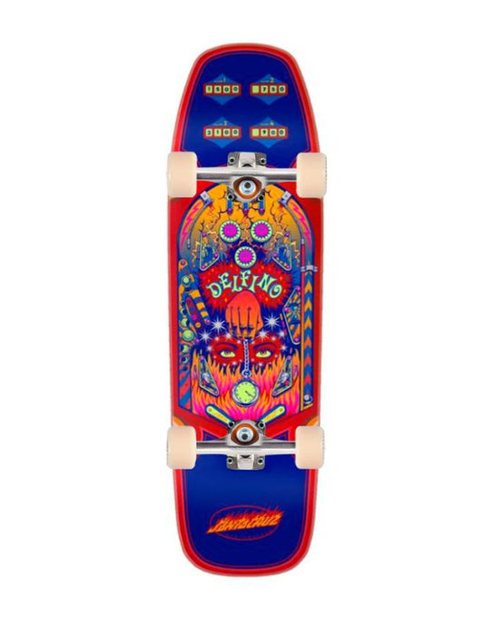 Skateboard Completo Santa Cruz Delfino Pinball Pro Shaped 9.14"