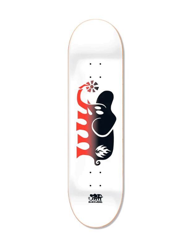 Tabla Skate Black Label Elephant Fade White 8.5″