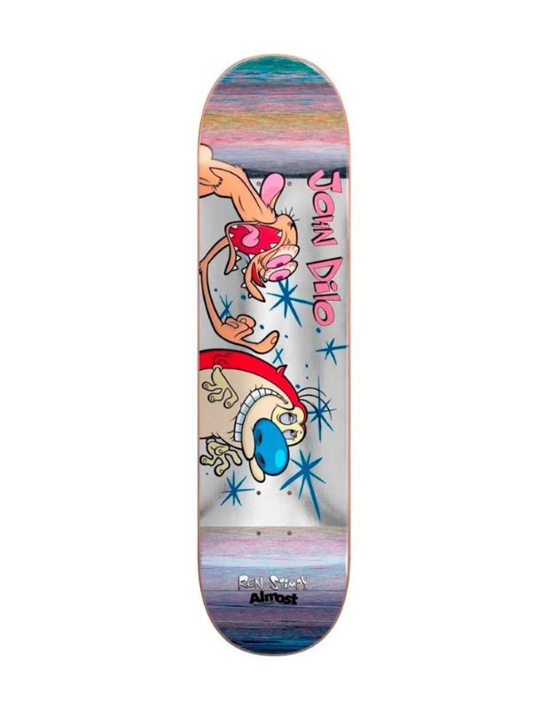 Tabla Skate Almost John Dilo Ren & Stimpy Fingered R7 8.12"